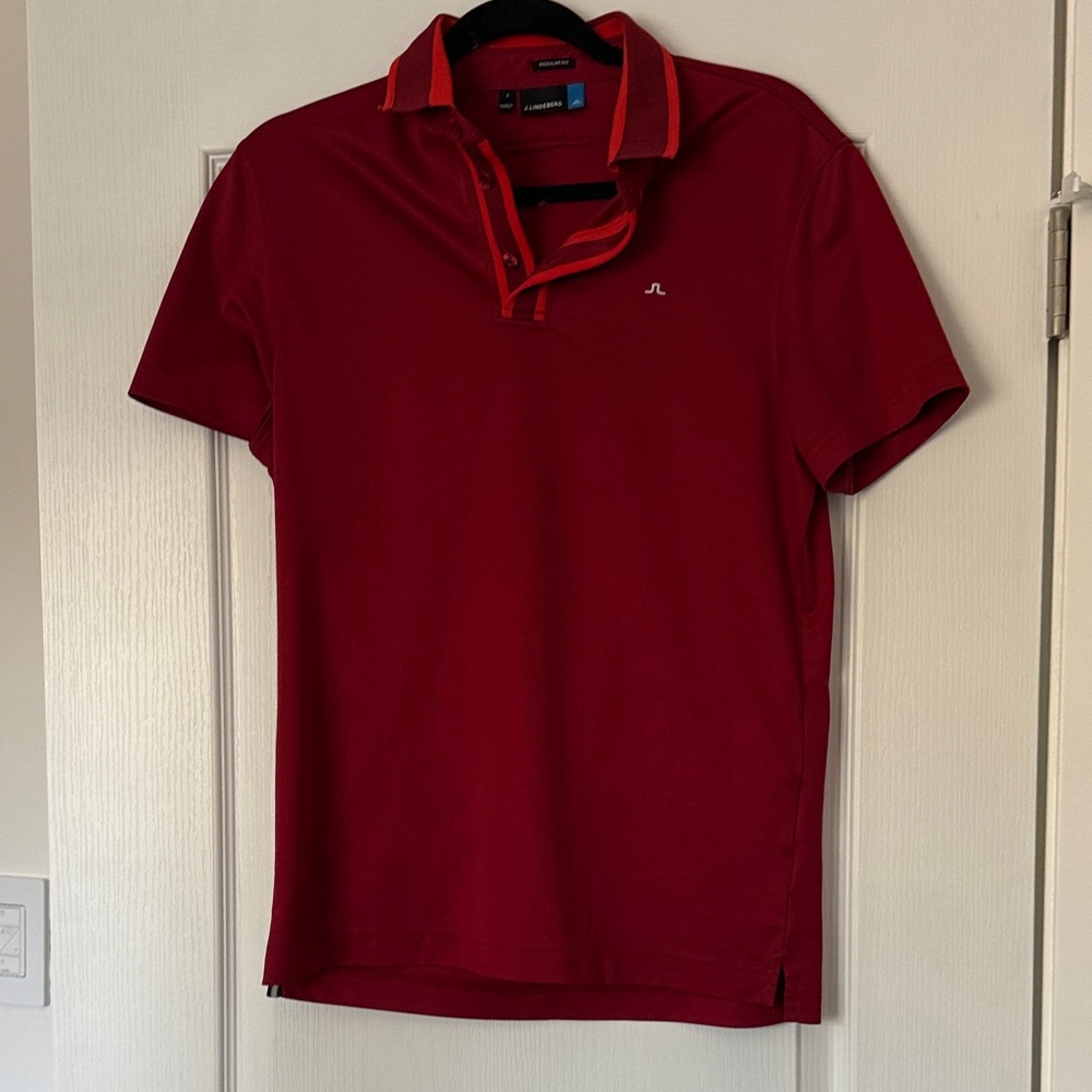 J.Lindeberg Deep Red Polo Shirt